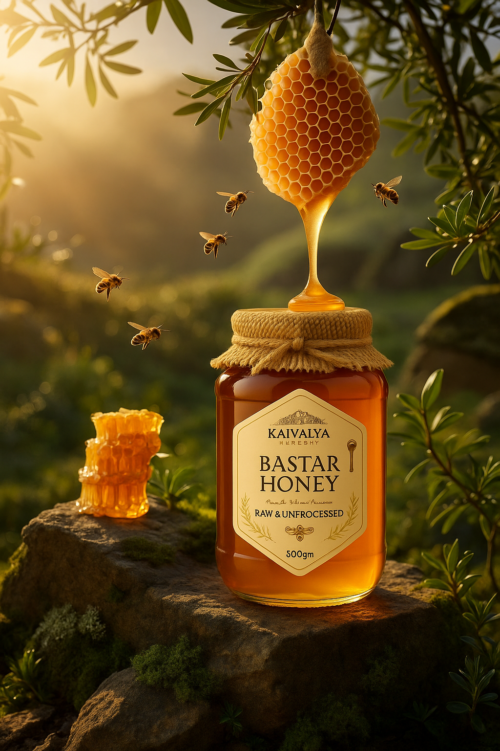 Wild Forest Bastar Honey 250gm | 100% raw, unprocessed, preservative-free, chemical-free, no cane sugar/cornstarch