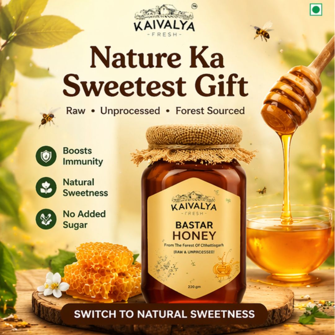 Wild Forest Bastar Honey 250gm | 100% raw, unprocessed, preservative-free, chemical-free, no cane sugar/cornstarch